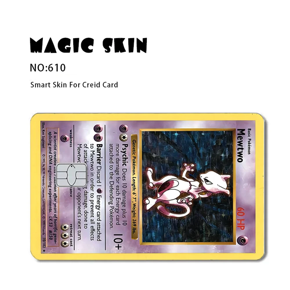 Anime Pokemon Pikachu Credit Card Skin 2.5D HD Stickers Card Decal Card Matte Film Skin Small Chip Waterproof Sticker Gifts