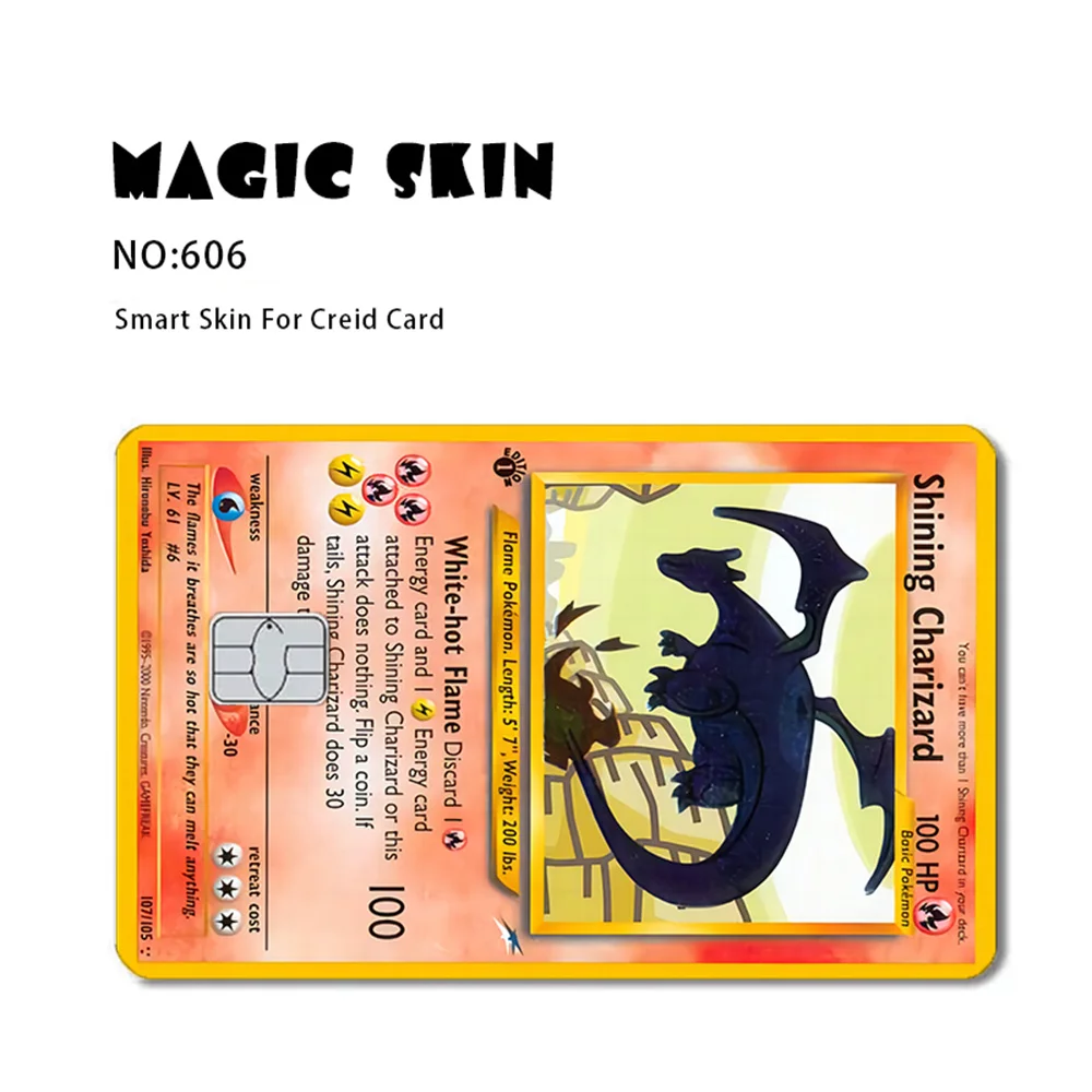 Anime Pokemon Pikachu Credit Card Skin 2.5D HD Stickers Card Decal Card Matte Film Skin Small Chip Waterproof Sticker Gifts