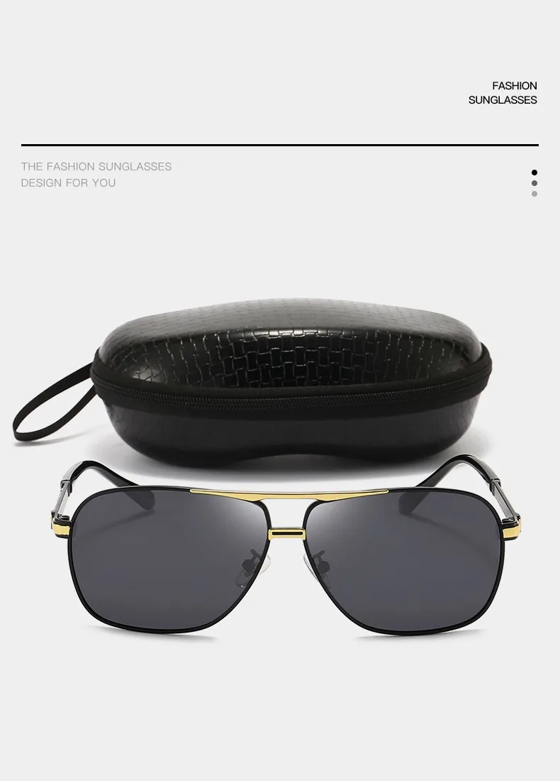 KAMMPT Oversized Vintage Sunglasses Men Women Fashion Polarized Photochromic Shades Eyewear Double Bridge Driving Sun Glasses
