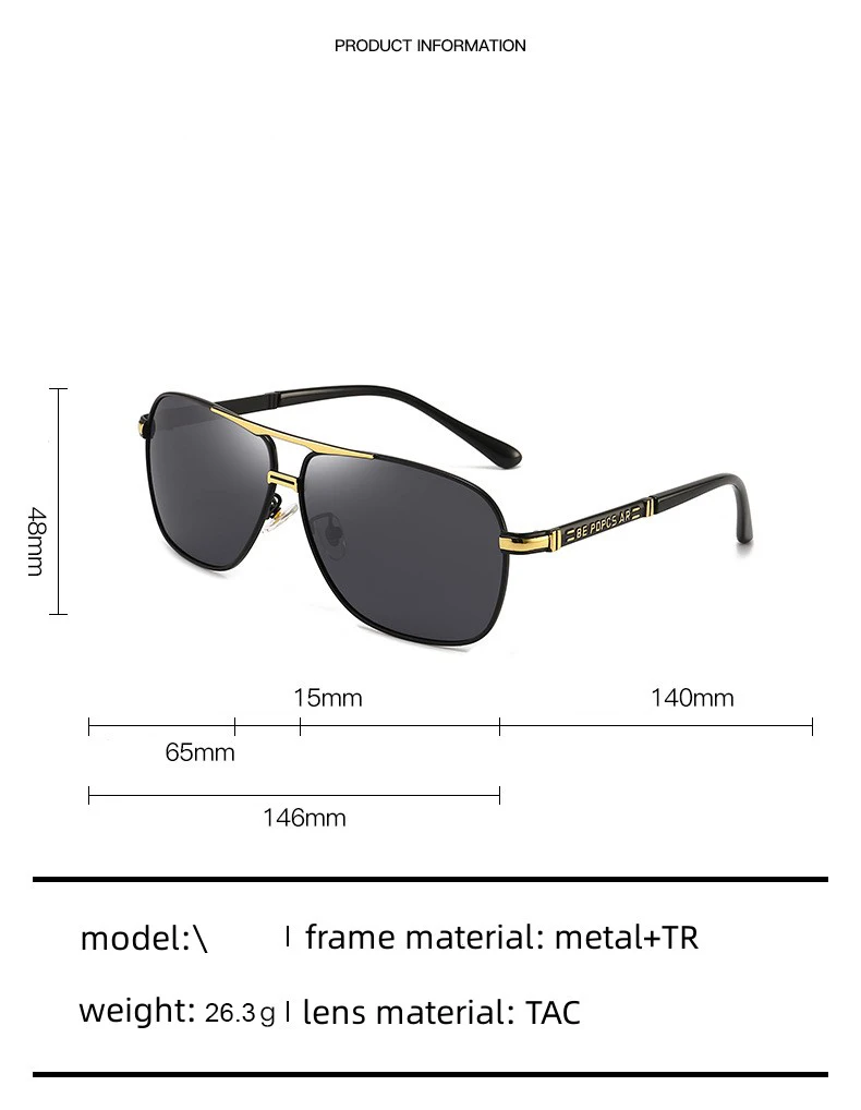 KAMMPT Oversized Vintage Sunglasses Men Women Fashion Polarized Photochromic Shades Eyewear Double Bridge Driving Sun Glasses