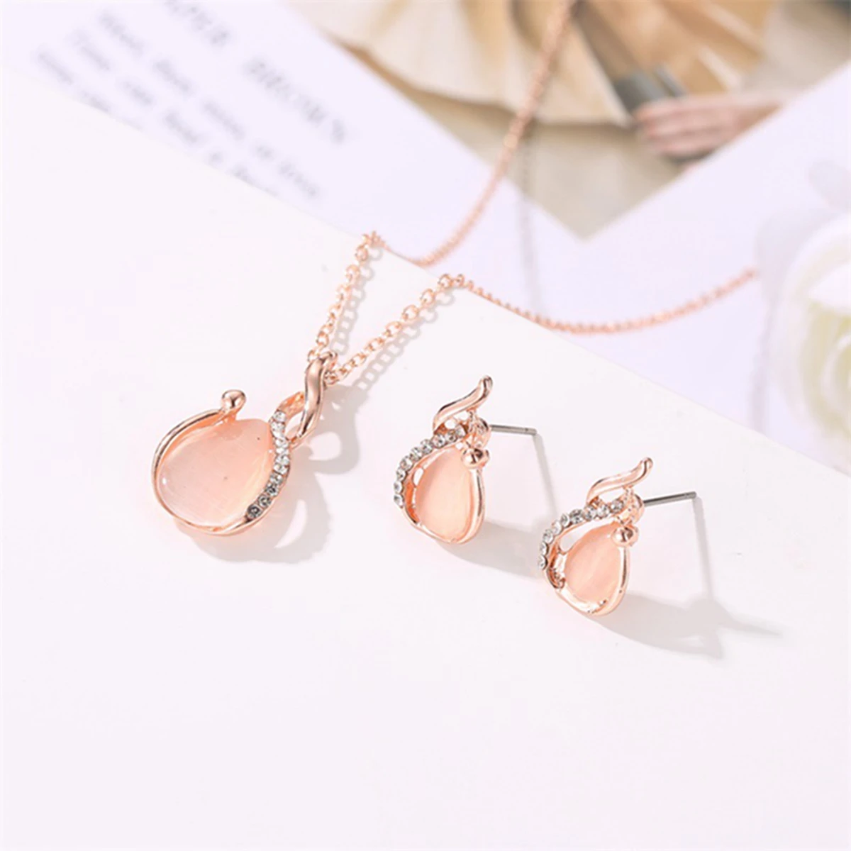 Fashion Silver Color Necklace Earrings Cubic Zirconia Jewelry Sets Elegant Crystal Zircon Jewelry Women Wedding Jewelry Set