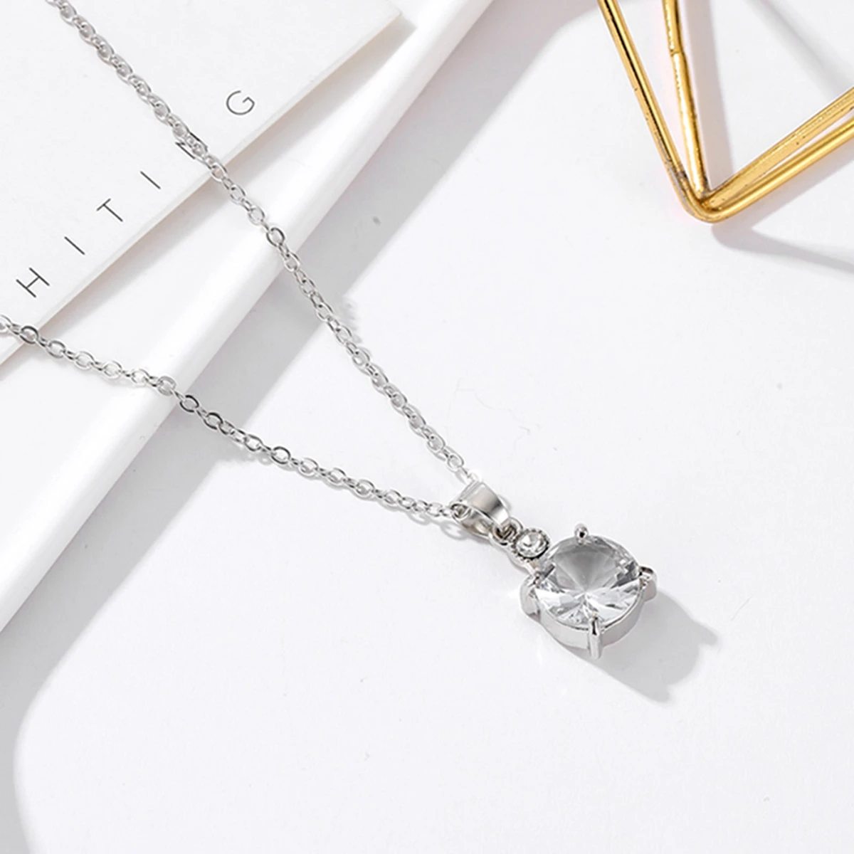 Fashion Silver Color Necklace Earrings Cubic Zirconia Jewelry Sets Elegant Crystal Zircon Jewelry Women Wedding Jewelry Set