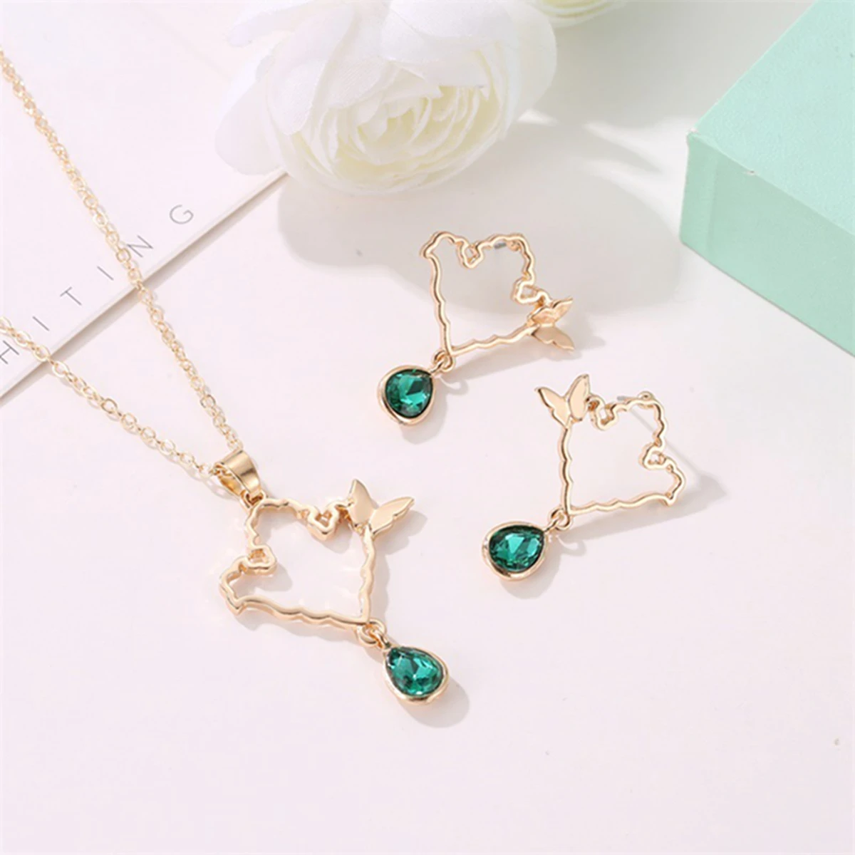 Fashion Silver Color Necklace Earrings Cubic Zirconia Jewelry Sets Elegant Crystal Zircon Jewelry Women Wedding Jewelry Set