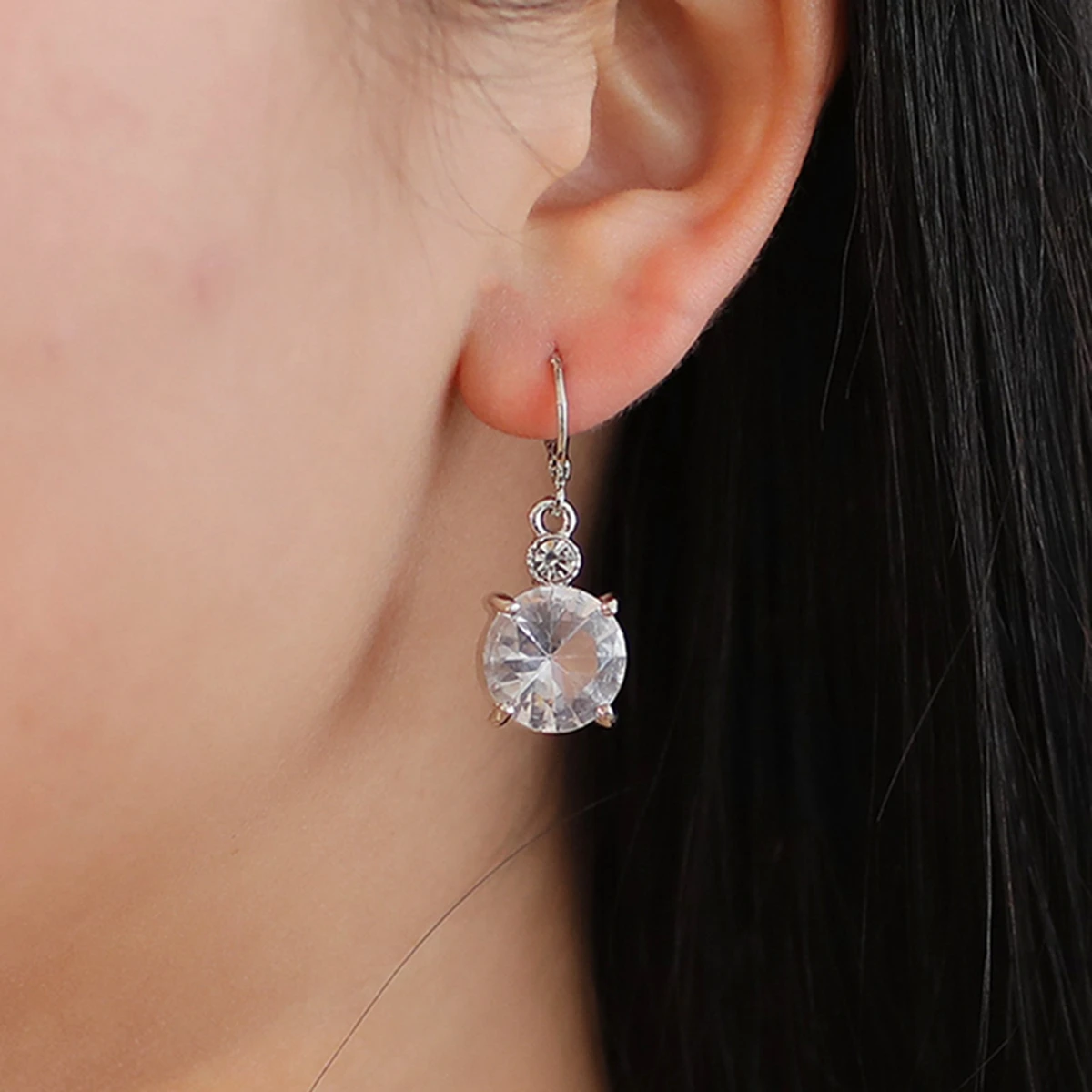 Fashion Silver Color Necklace Earrings Cubic Zirconia Jewelry Sets Elegant Crystal Zircon Jewelry Women Wedding Jewelry Set