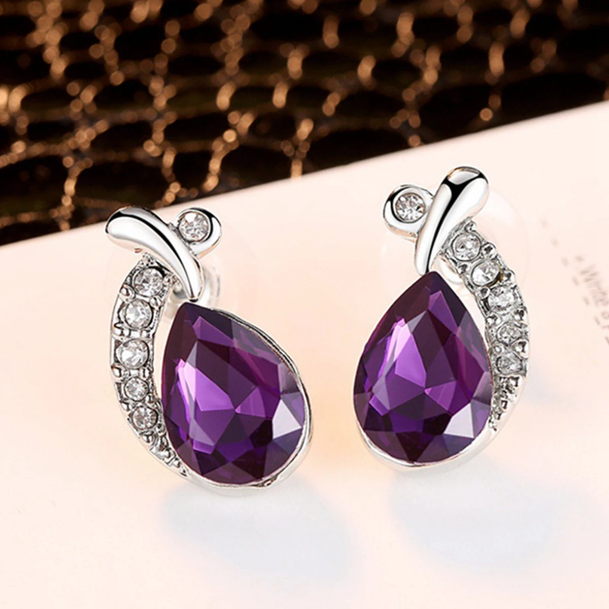 Fashion Silver Color Necklace Earrings Cubic Zirconia Jewelry Sets Elegant Crystal Zircon Jewelry Women Wedding Jewelry Set