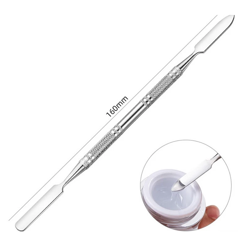 Stainless Steel Dual Heads Makeup Spatula Mixing Stick Foundation Mixing Tool Foundation Spatula Stirring Rod Cosmetic Tool