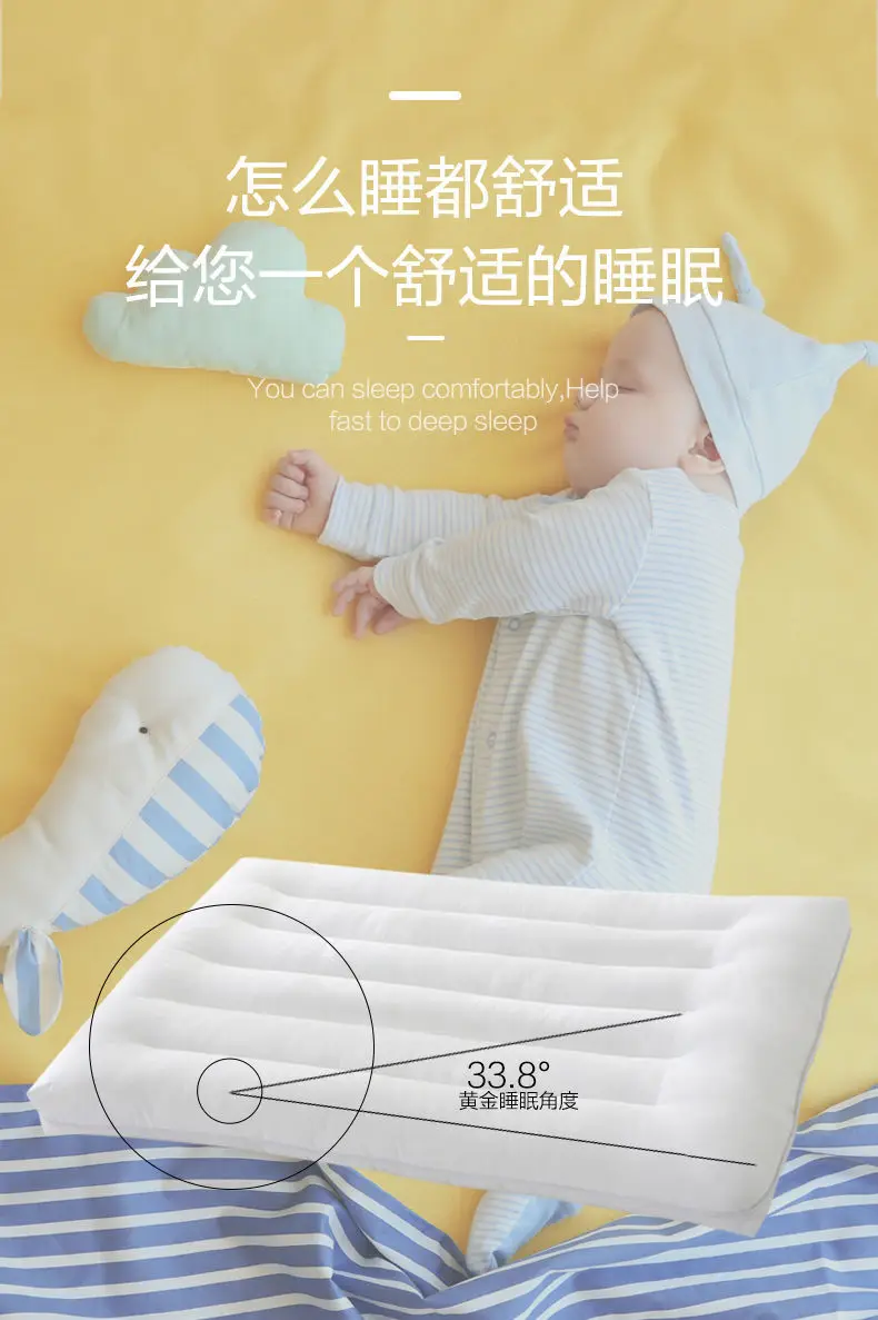 Pure Cotton Low Loft Pillow Cervical Support Adult Male and Female Students Single Soft Ultra-Thin Girl's Low Flat Pillow Inner