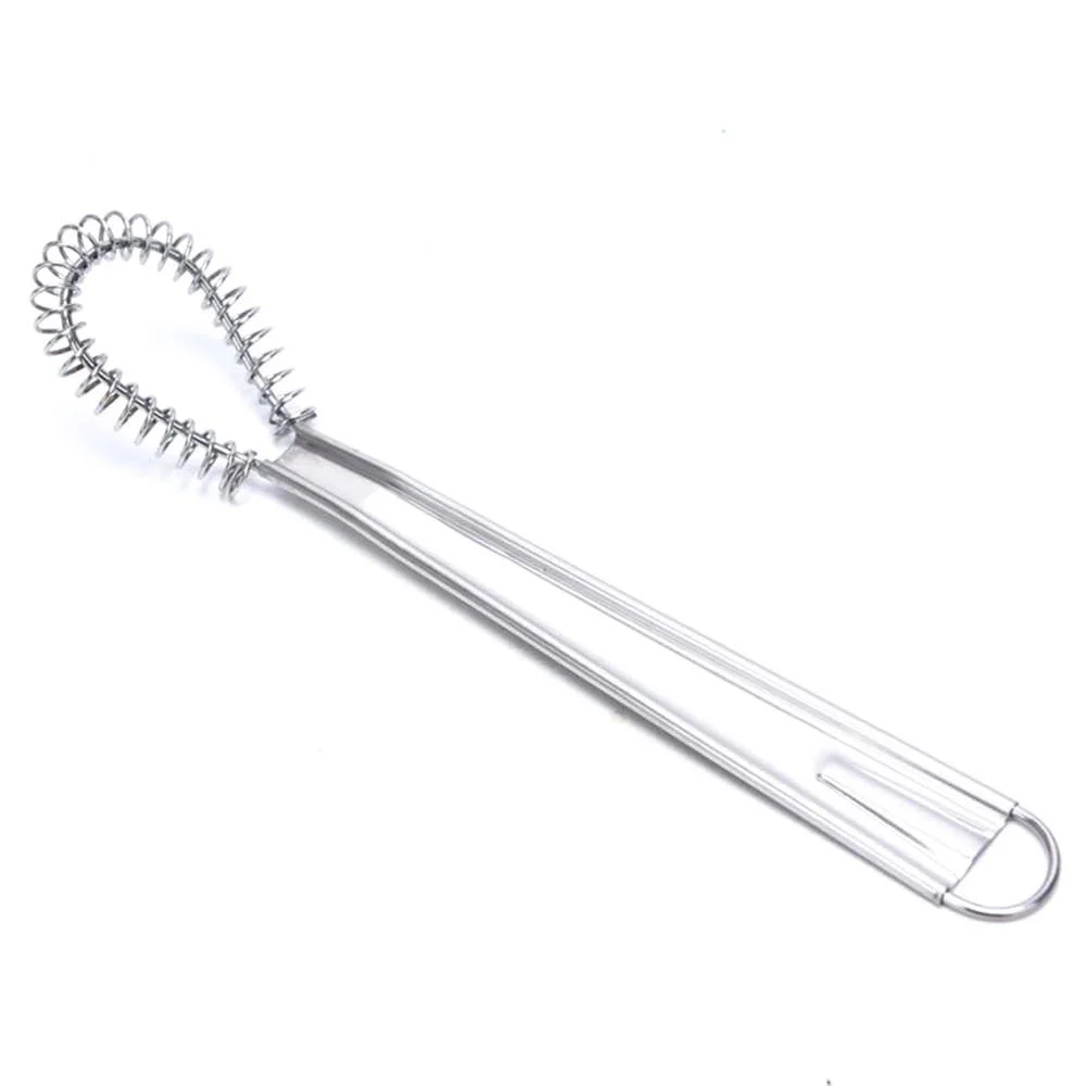 1Pcs Stainless Steel Spring Manual Whisk Egg Beater Handheld Mini Kitchen Eggs Mixer