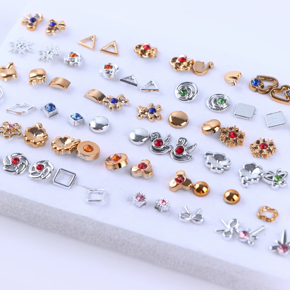 36Pairs/Lot Fashion Colorful Rhinestone Stud Earring Women Girls Animal Fruit Piercing Jewelry Wedding Party Gifts Mixed Style