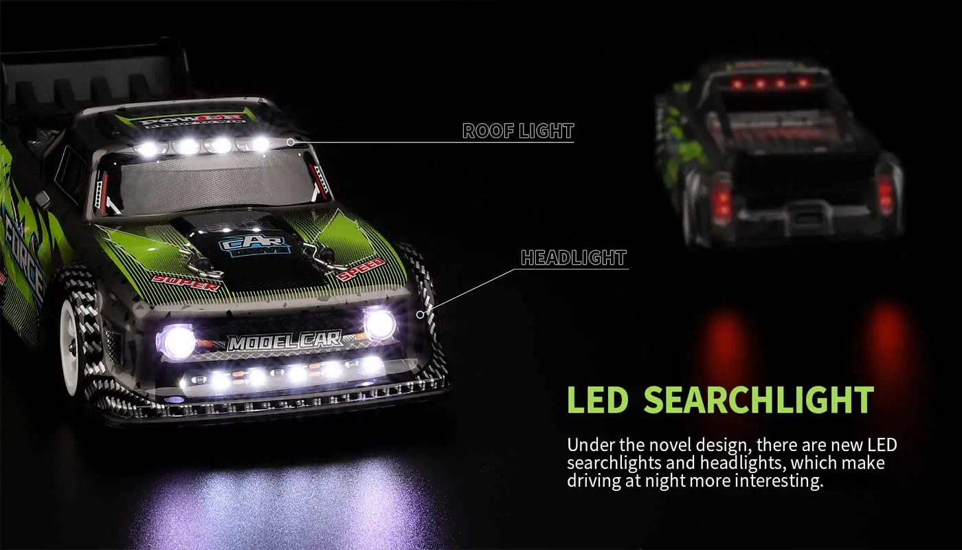 WLtoys 284131 1:28 4WD 2.4G Mini RC Racing Car High Speed Off-Road Remote Control LED Light Drift Alloy Truck Boys Toy Kids Gift