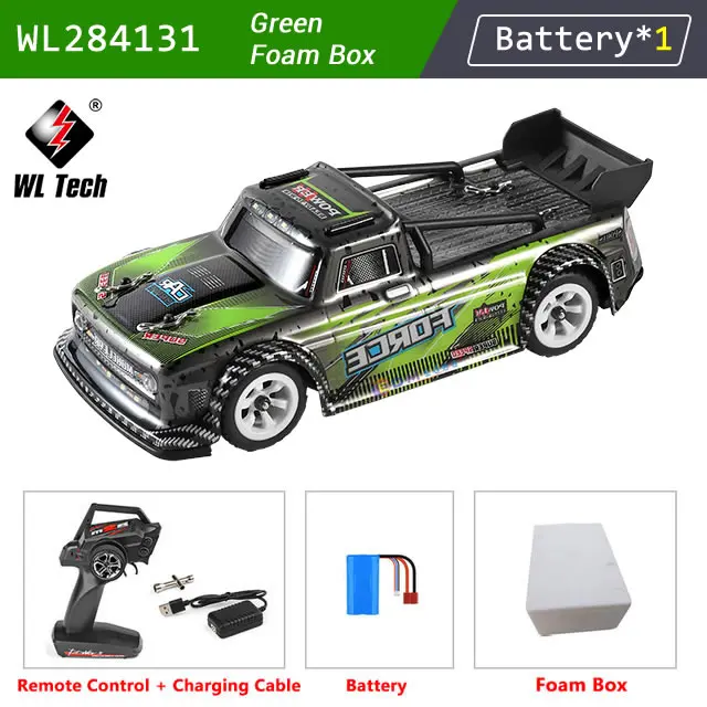 WLtoys 284131 1:28 4WD 2.4G Mini RC Racing Car High Speed Off-Road Remote Control LED Light Drift Alloy Truck Boys Toy Kids Gift