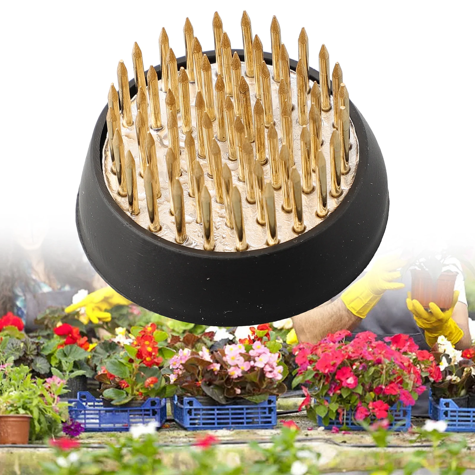 1pcs Round Flower Frog Holder Ikebana Kenzan Flower Art Fixed Arranging Tool Home Decor Living Room Floral Insert Arrangement