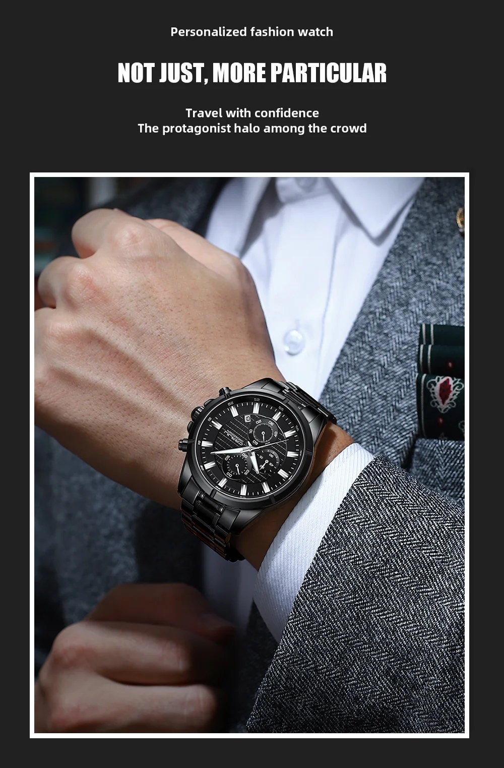 CRRJU Men Watch Full Steel Top Brand Luxury Sports Quartz Watch Men Waterproof Luminous Auto Date Wristwatch Relogio Masculino