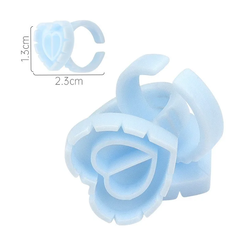 Befer Wholesale 100Pcs/Bag Disposable Eyelash Extension Glue Fan Cup Ring Tattoo Pigment Holder Container Lash Tools Supplier