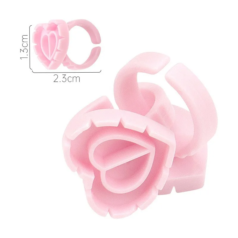 Befer Wholesale 100Pcs/Bag Disposable Eyelash Extension Glue Fan Cup Ring Tattoo Pigment Holder Container Lash Tools Supplier