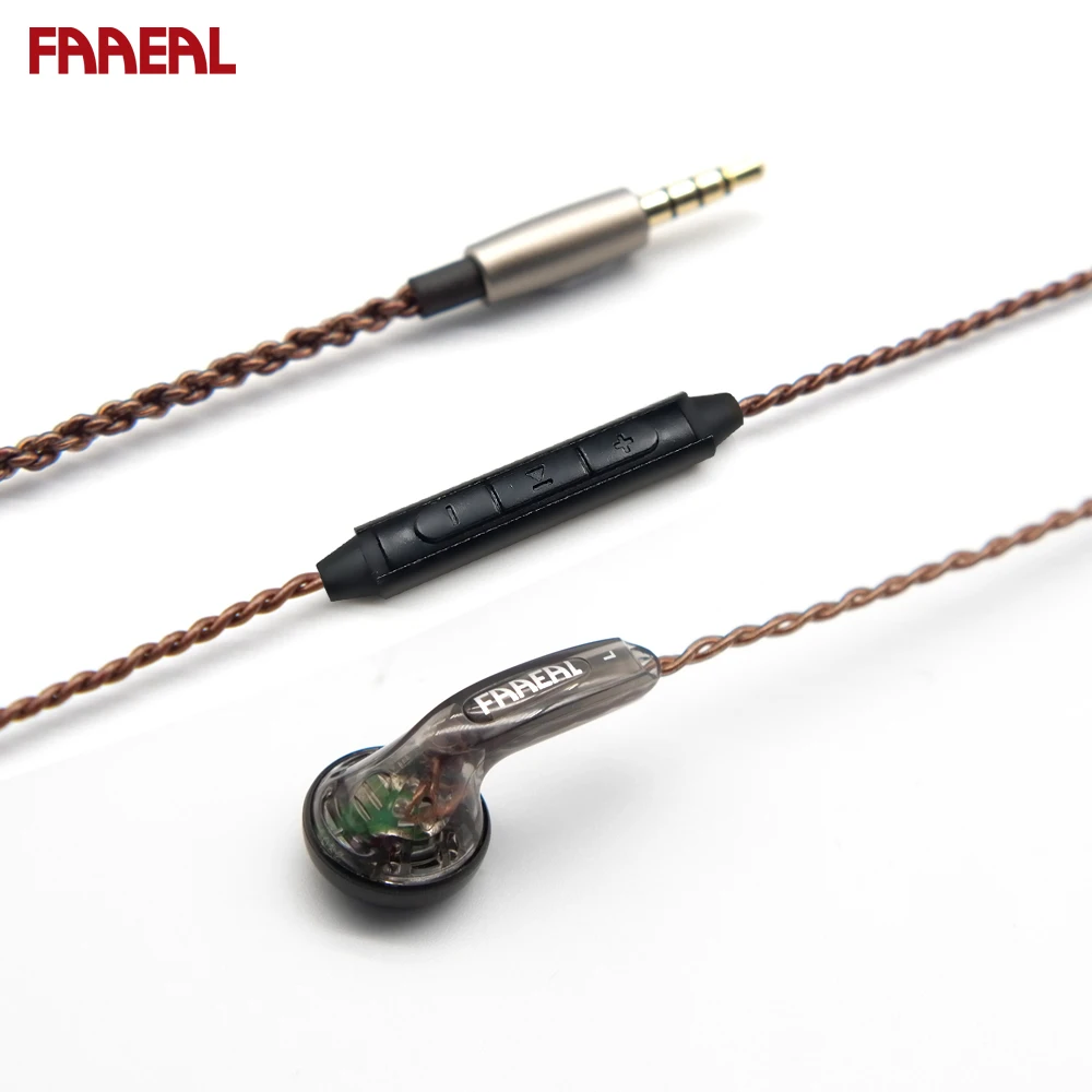 FAAEAL Earphones Iris 2.0 In Ear Earbuds 3.5mm Durable Wired Ear Buds Good Bass Music Headphones Running Sports Gaming Headsets