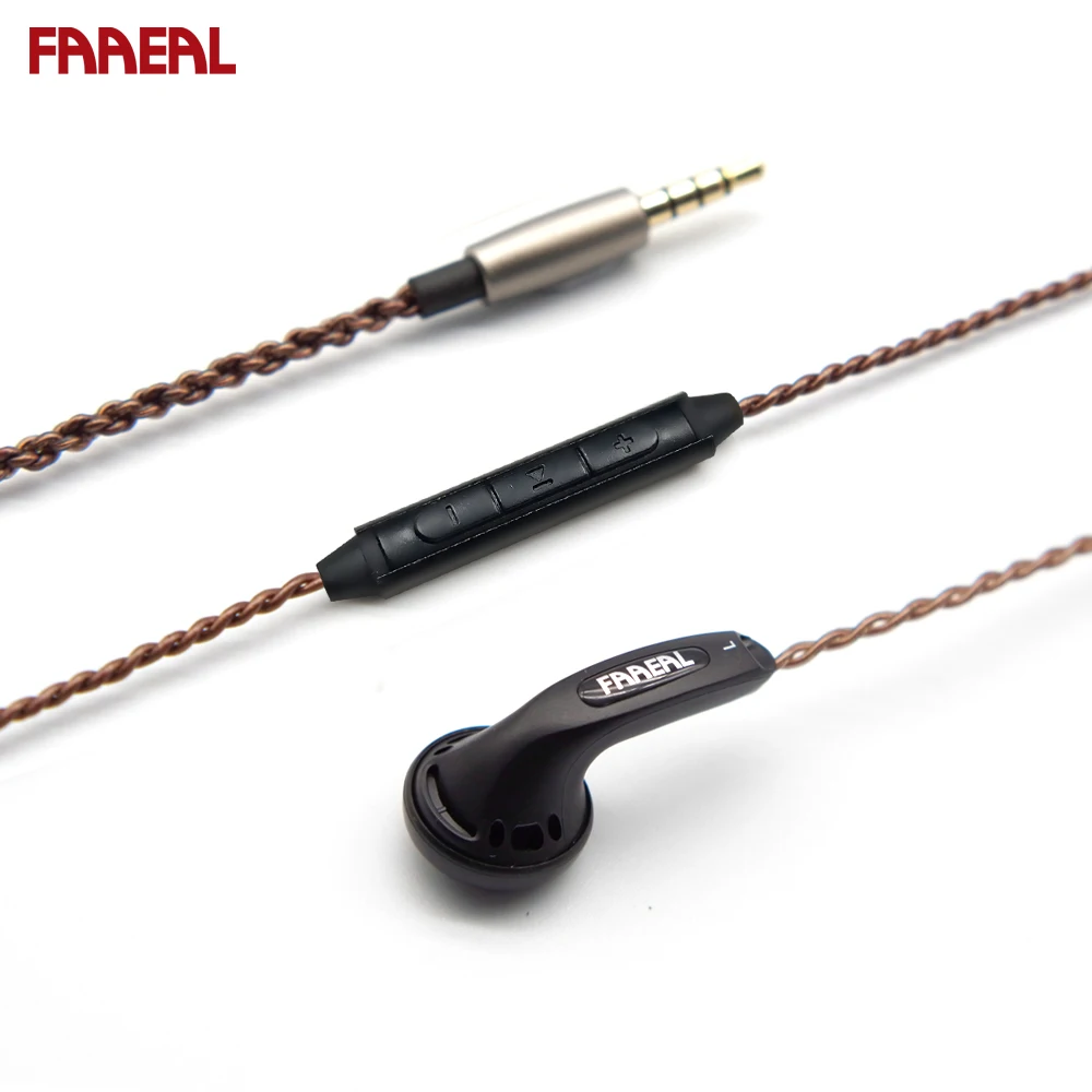 FAAEAL Earphones Iris 2.0 In Ear Earbuds 3.5mm Durable Wired Ear Buds Good Bass Music Headphones Running Sports Gaming Headsets