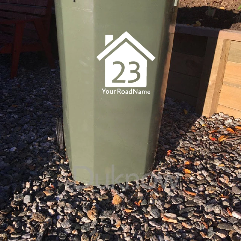 3Pcs Wheelie Bin Vinyl Sticker Custom Street House Number Container Stickers Waterproof Removable Outdoor Trash Stickers