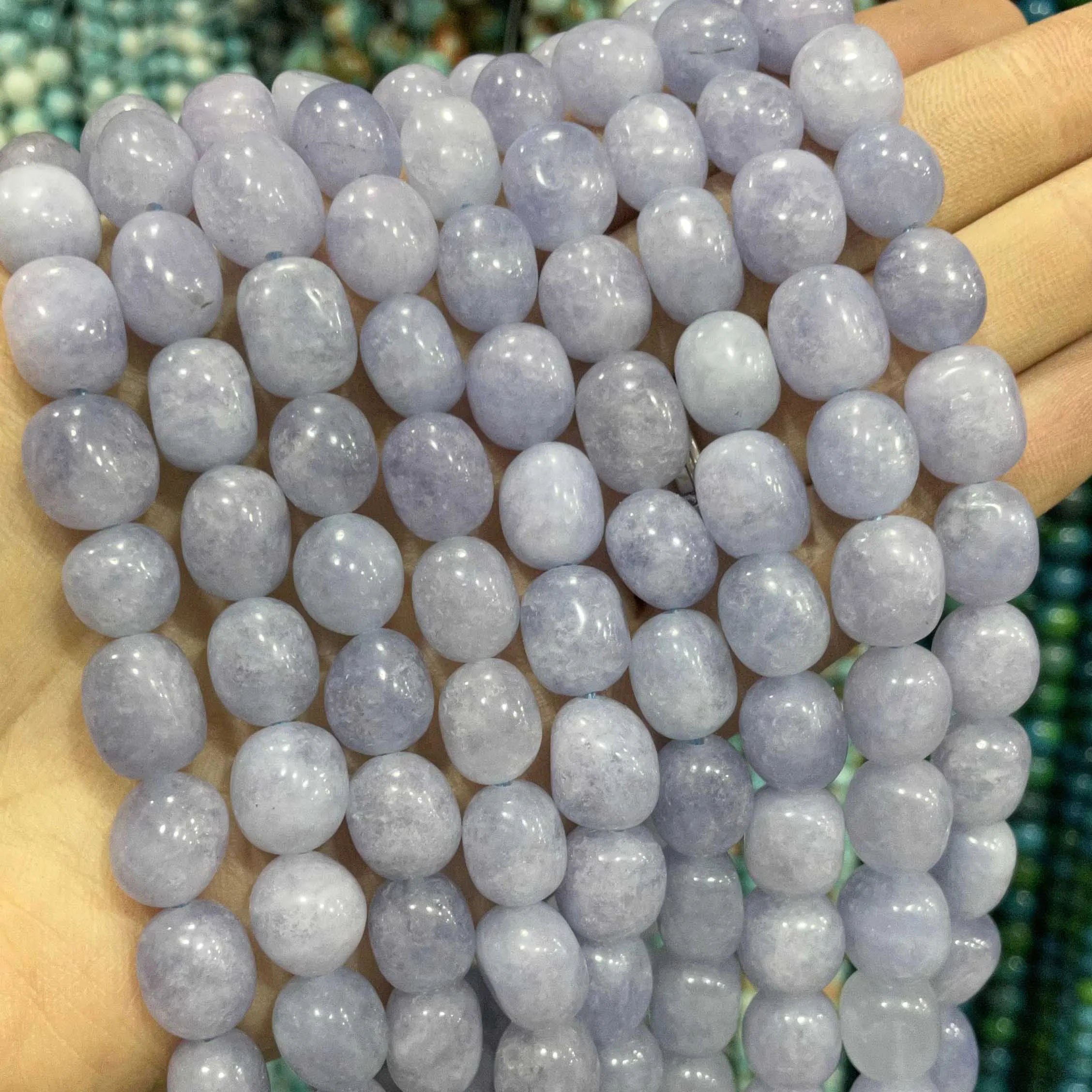 Natural Stone Blue Aquamarine Faceted Rondelle Square Irregular Round Space Beads For Jewelry Making Diy Bracelet Necklace