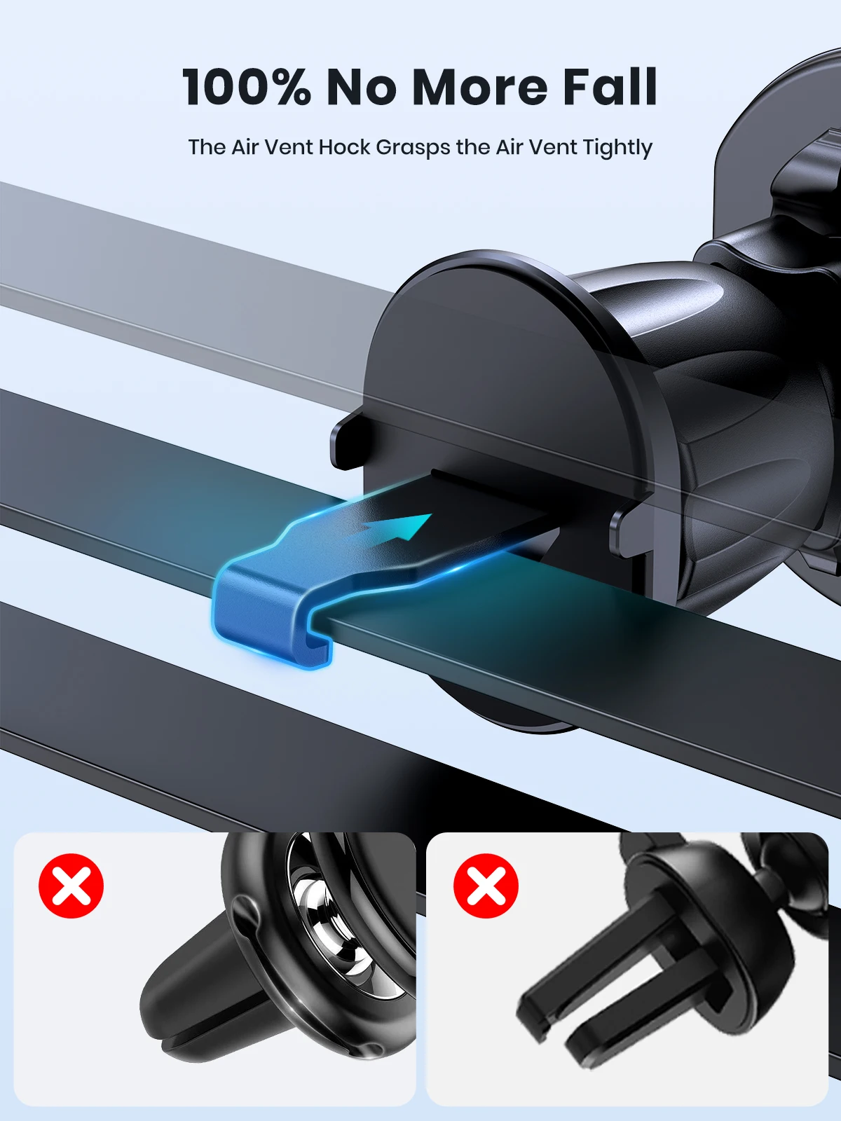 TOPK Magnetic Car Phone Mount in Car Phone Holder Air Vent Magnetic, 6 N52 Magnets Universal Mobile Phone Holders for iPhone 15