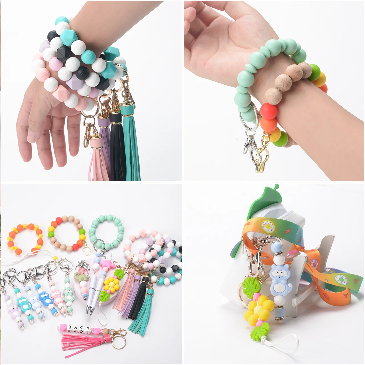 LOFCA 50Pcs/Lot Silicone Bead 9/12/15MM Used In Jewelry Making Necklace Bracelets Keychain Jewelry Accessories