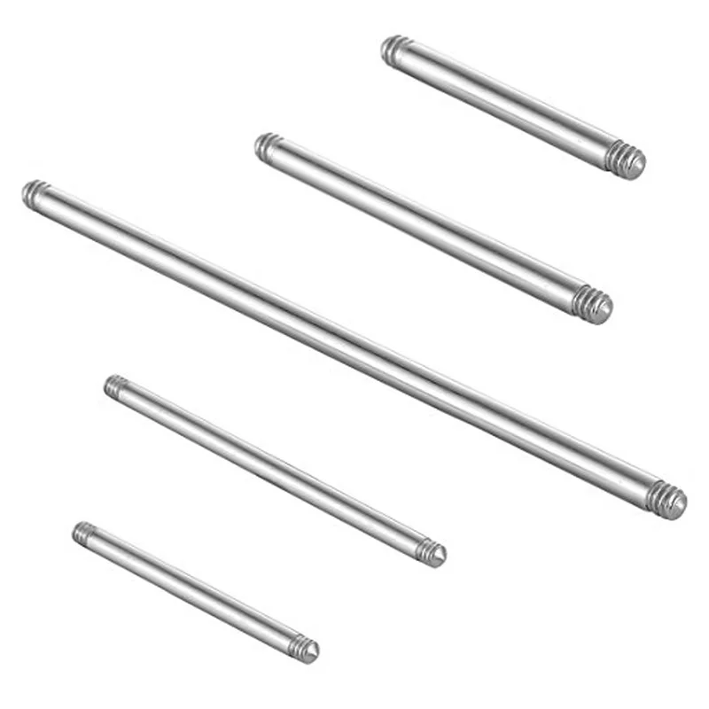 10PCS 4-42mm 316L Surgical Steel Straight Piercing Barbell Tongue Ring Replacement Accessories Ear Helix Piercing Jewelry 14/16G