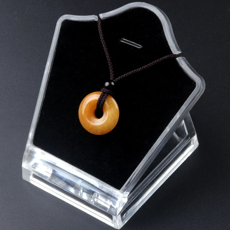 20mm Circle Donut Healing Crystals Necklace Natural Chakra Gemstone Stone Amulet Lucky Coin Donuts Charm Protection Quartz Agate