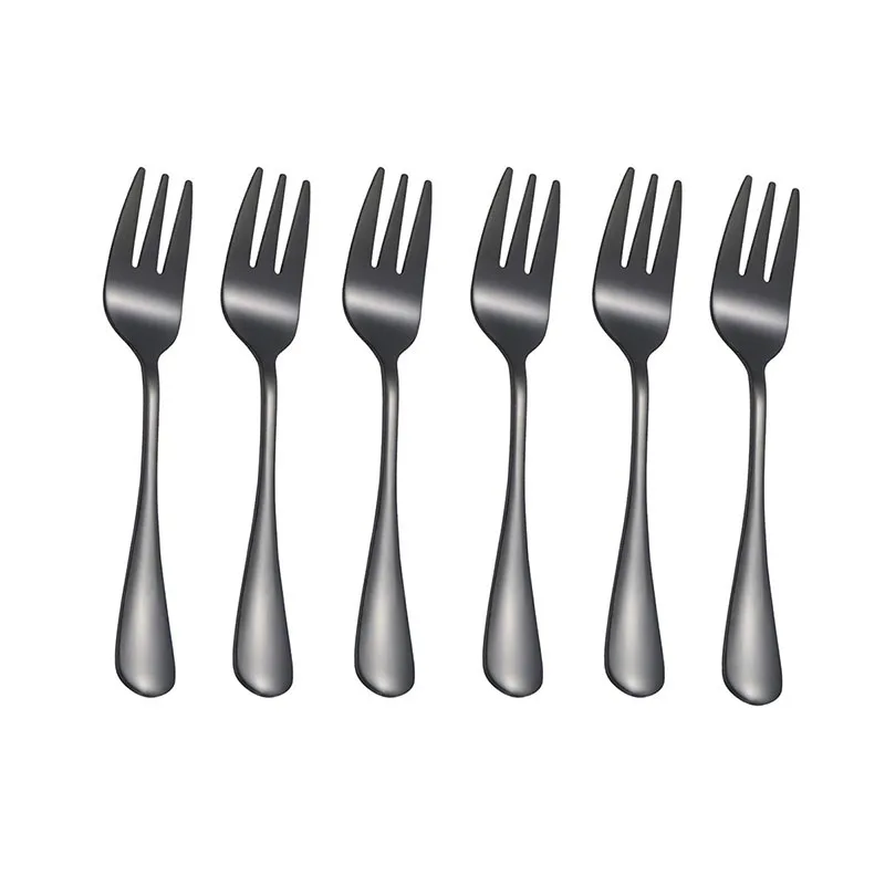 6pcs Stainless Steel Cutlery Fruit Forks Dessert Forks Are Small and Delicate for Entertaining Guests