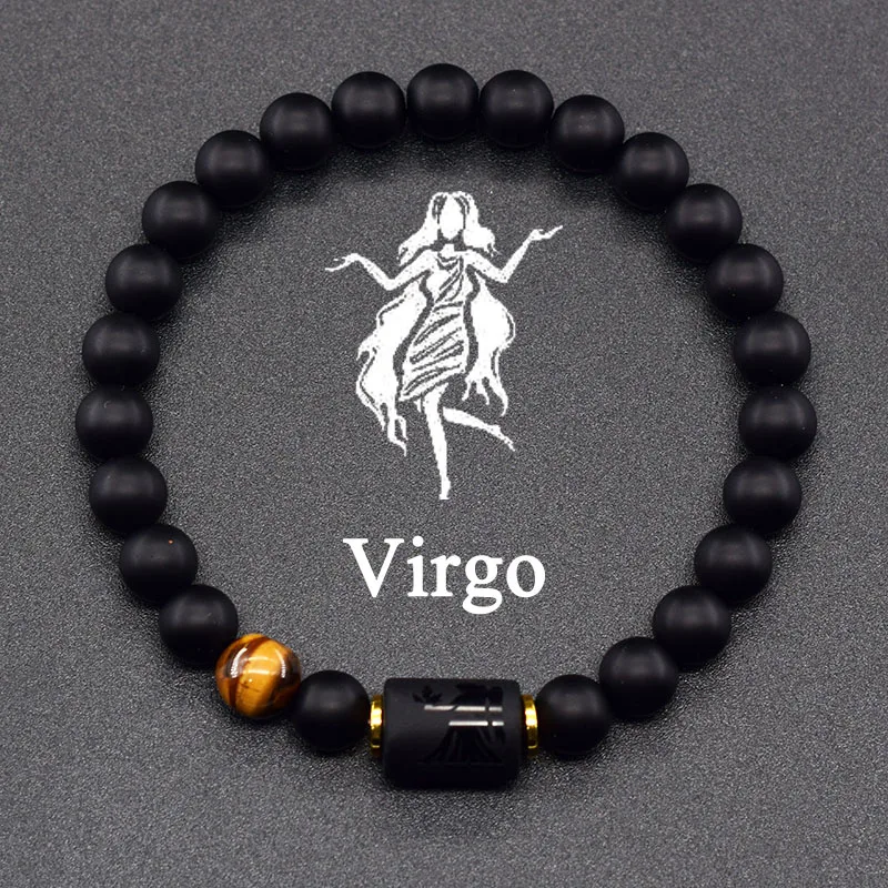 12 Zodiac Sign Bracelet Homme Constellation Bracelet for Men Aries Virgo Leo Libra Charm Bangle Women Friendship Jewelry on Hand