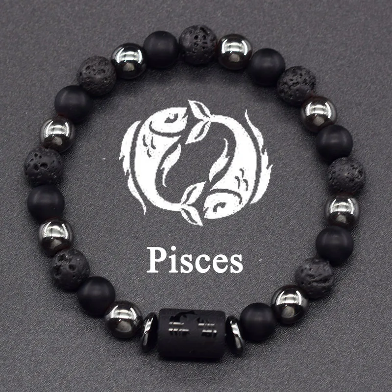 12 Zodiac Sign Bracelet Homme Constellation Bracelet for Men Aries Virgo Leo Libra Charm Bangle Women Friendship Jewelry on Hand