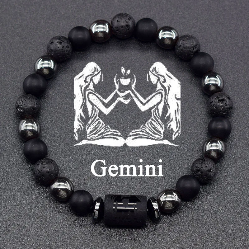 12 Zodiac Sign Bracelet Homme Constellation Bracelet for Men Aries Virgo Leo Libra Charm Bangle Women Friendship Jewelry on Hand