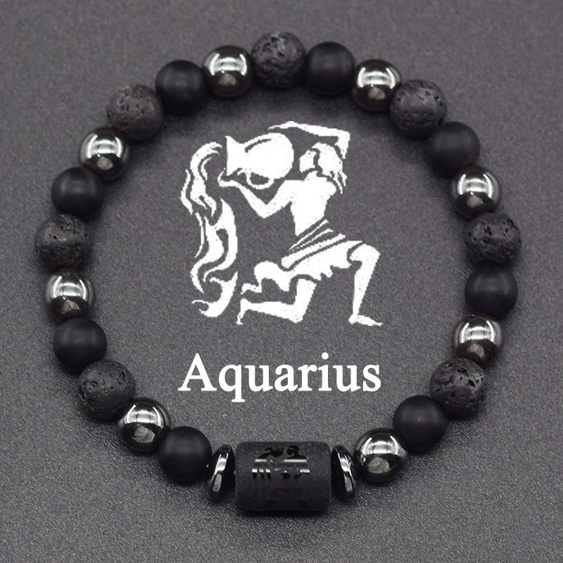 12 Zodiac Sign Bracelet Homme Constellation Bracelet for Men Aries Virgo Leo Libra Charm Bangle Women Friendship Jewelry on Hand