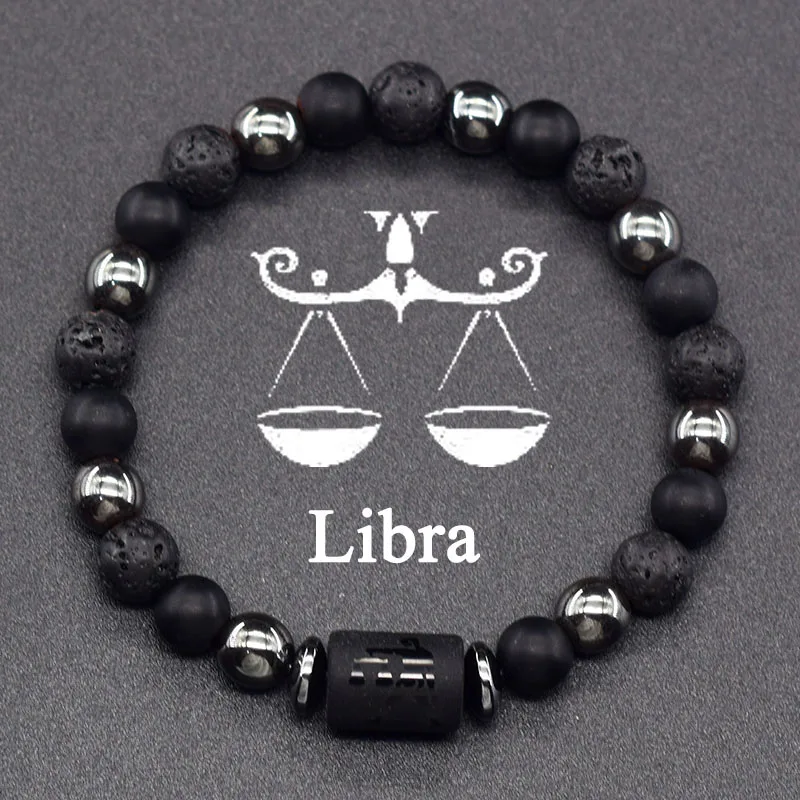 12 Zodiac Sign Bracelet Homme Constellation Bracelet for Men Aries Virgo Leo Libra Charm Bangle Women Friendship Jewelry on Hand
