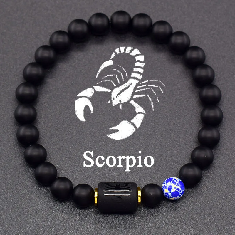 12 Zodiac Sign Bracelet Homme Constellation Bracelet for Men Aries Virgo Leo Libra Charm Bangle Women Friendship Jewelry on Hand