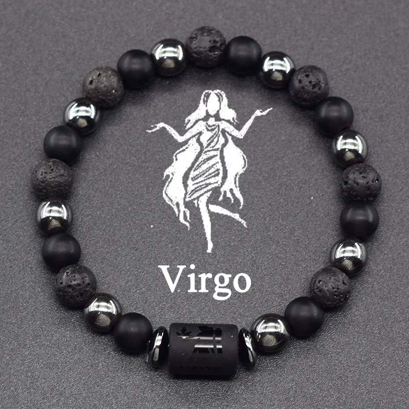 12 Zodiac Sign Bracelet Homme Constellation Bracelet for Men Aries Virgo Leo Libra Charm Bangle Women Friendship Jewelry on Hand