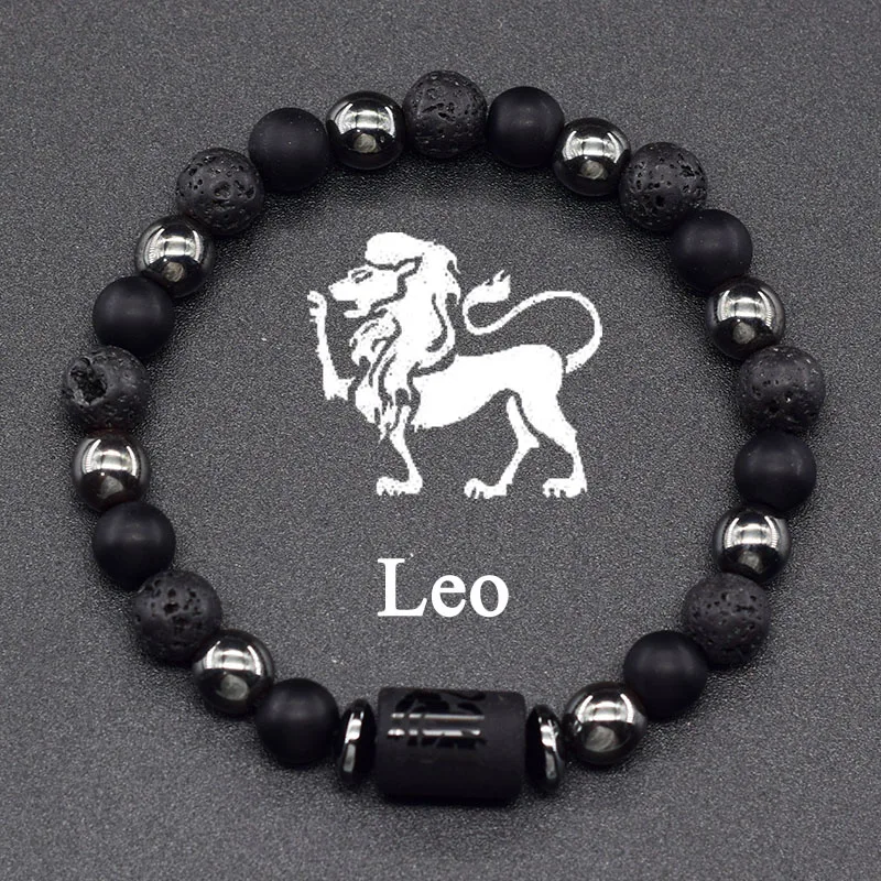 12 Zodiac Sign Bracelet Homme Constellation Bracelet for Men Aries Virgo Leo Libra Charm Bangle Women Friendship Jewelry on Hand