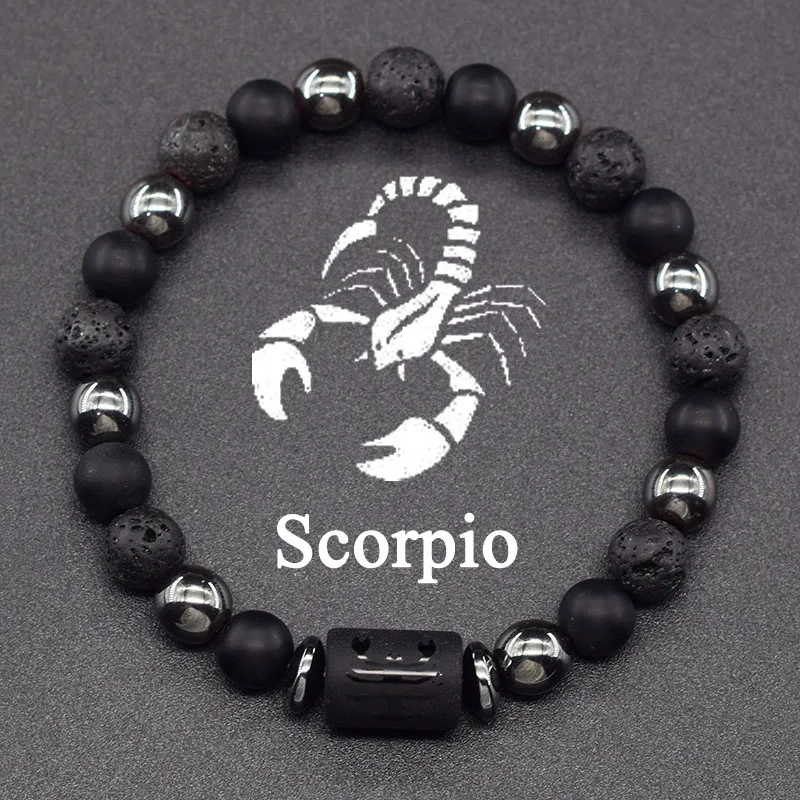 12 Zodiac Sign Bracelet Homme Constellation Bracelet for Men Aries Virgo Leo Libra Charm Bangle Women Friendship Jewelry on Hand