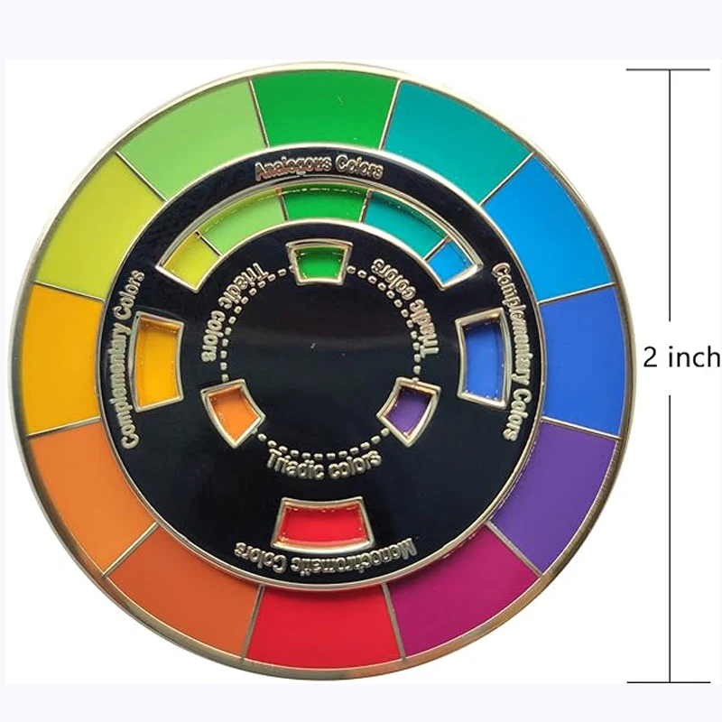 Creative Color Wheel Enamel pin, The Spinning Wheel Moves Nicely,Color Wheels Brooch Pin