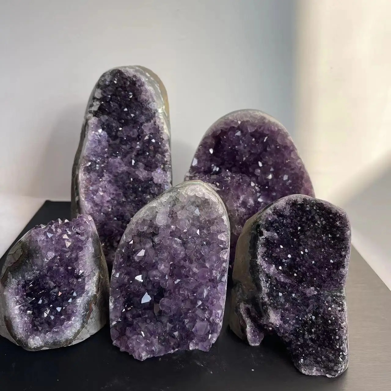 1PC Natural Amethyst Crystal Cluster Quartz Raw Crystals Healing Stone Ore Mineral Home Decor Purple Cornucopia Feng Shui Stone