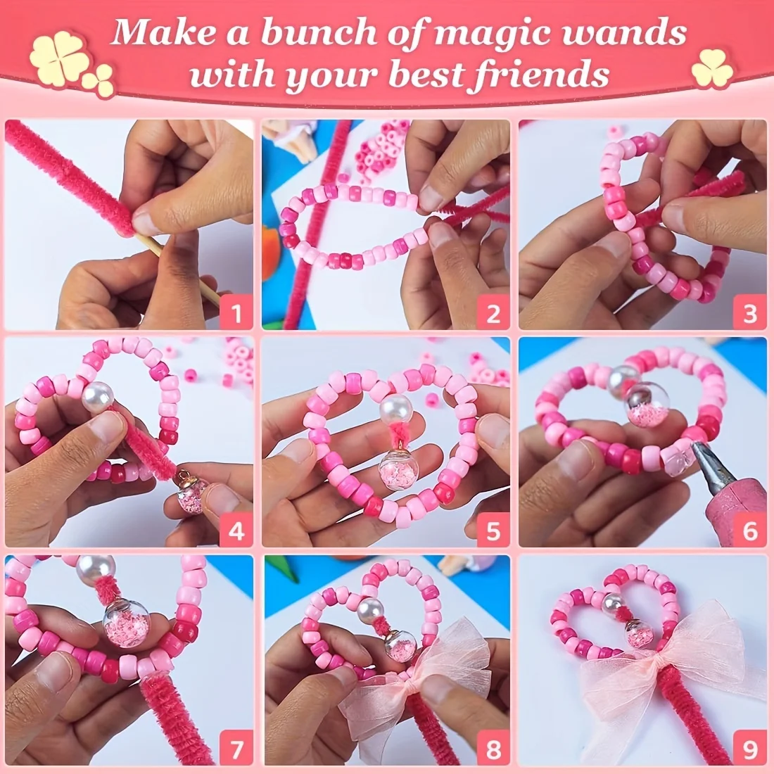 1000pcs Multi-Colored Large Hole Pony Beads for Crafts Hair Braids and Bracelets Durable Plastic Beads for Endless Creativity