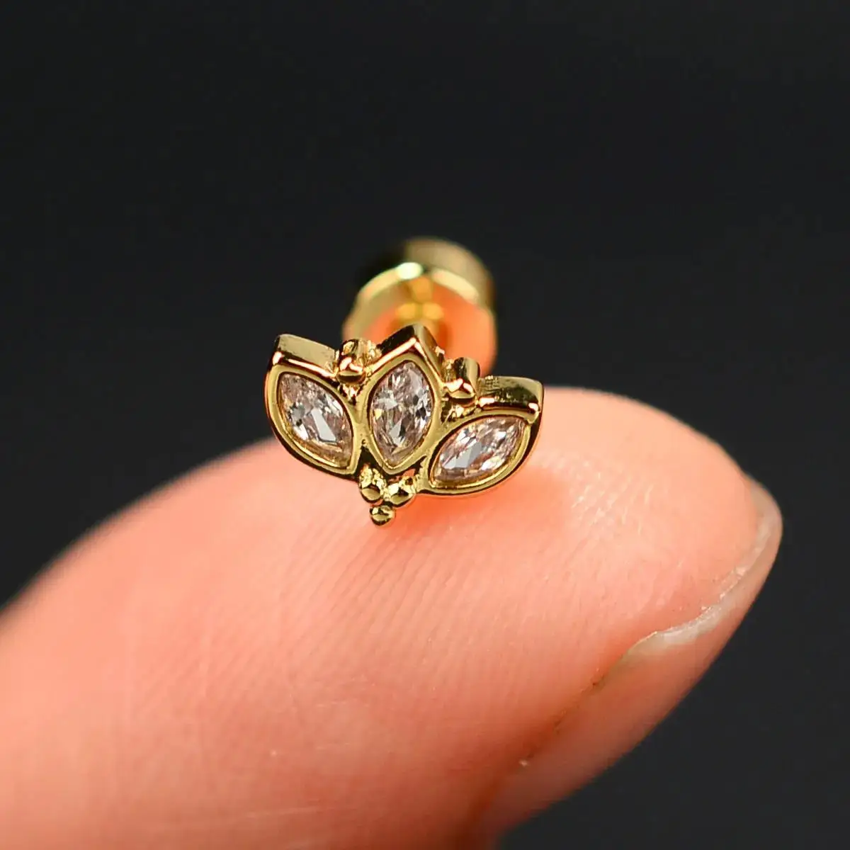 1PC 20G Women's Fashion Stainless Steel Crystal CZ Ear Studs Cartilage Helix Lobe Earring 2024 Trendy Piercing Jewelry for Teens