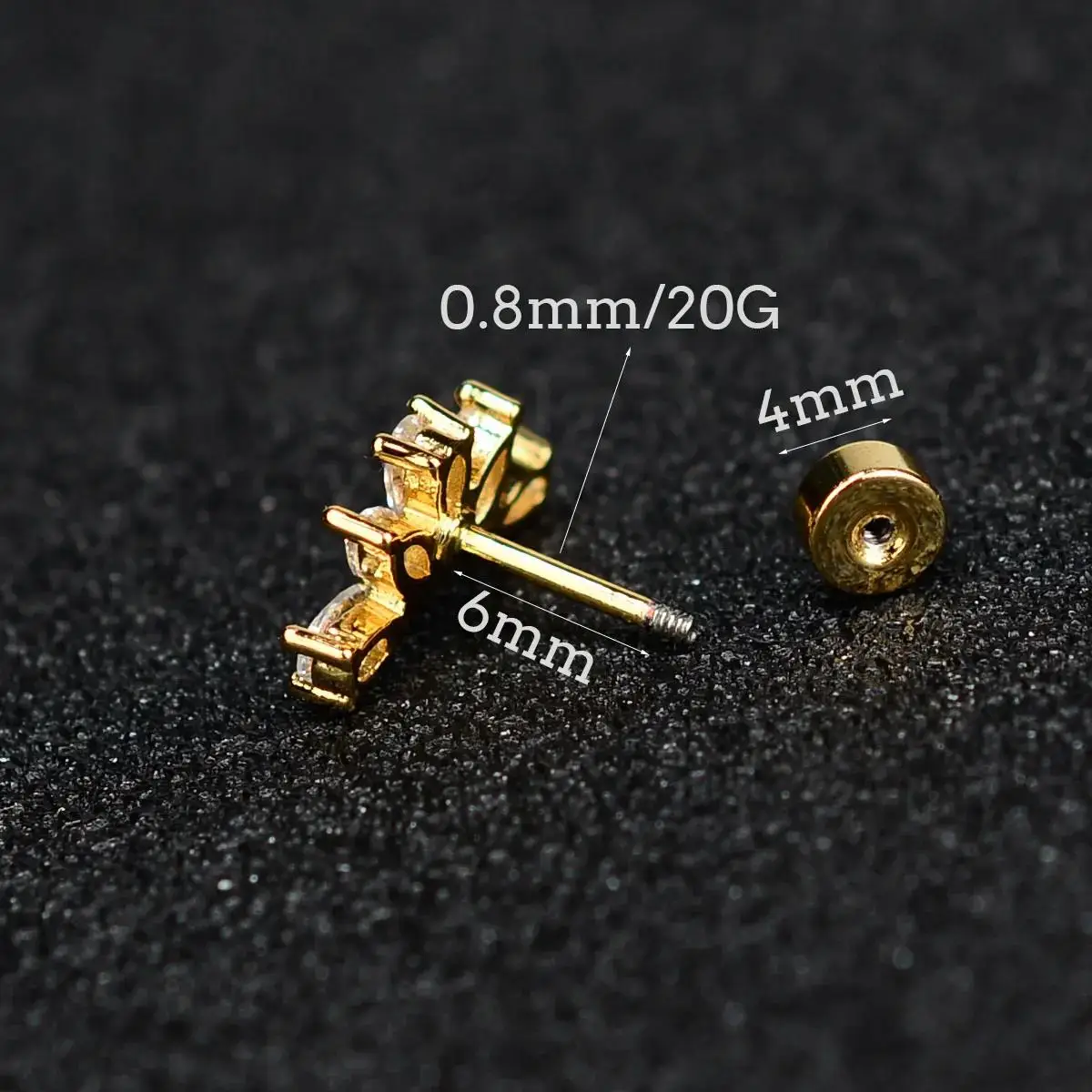 1PC 20G Women's Fashion Stainless Steel Crystal CZ Ear Studs Cartilage Helix Lobe Earring 2024 Trendy Piercing Jewelry for Teens