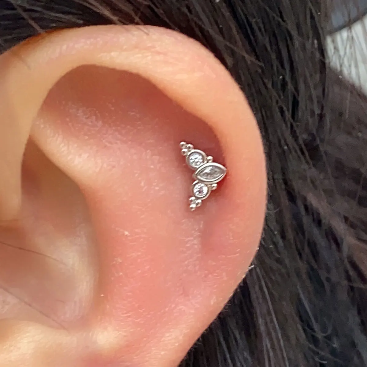 1PC 20G Women's Fashion Stainless Steel Crystal CZ Ear Studs Cartilage Helix Lobe Earring 2024 Trendy Piercing Jewelry for Teens