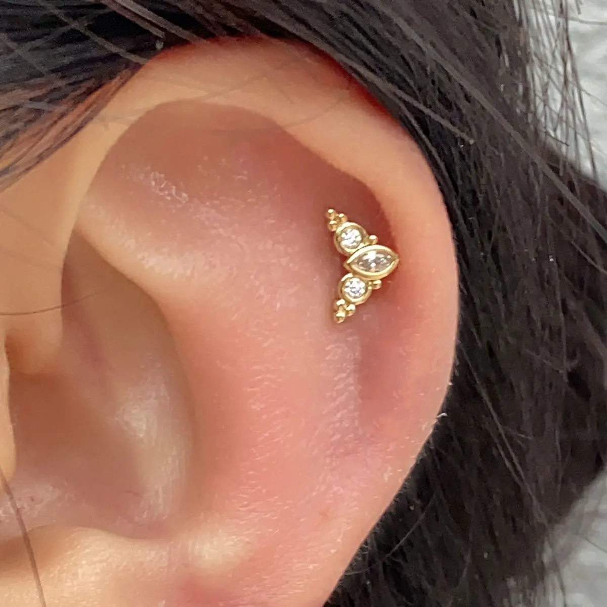 1PC 20G Women's Fashion Stainless Steel Crystal CZ Ear Studs Cartilage Helix Lobe Earring 2024 Trendy Piercing Jewelry for Teens