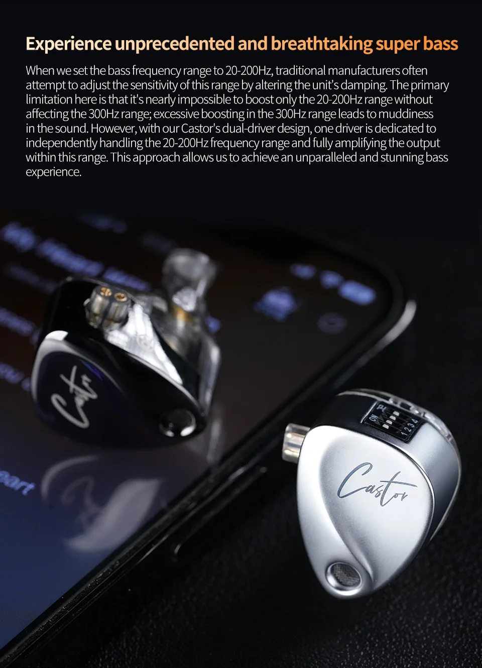 KZ Castor In Ear Wired Earphones HIFI Bass Tunable Balanced Armature Sport Headphones Monitor Metal Earbuds