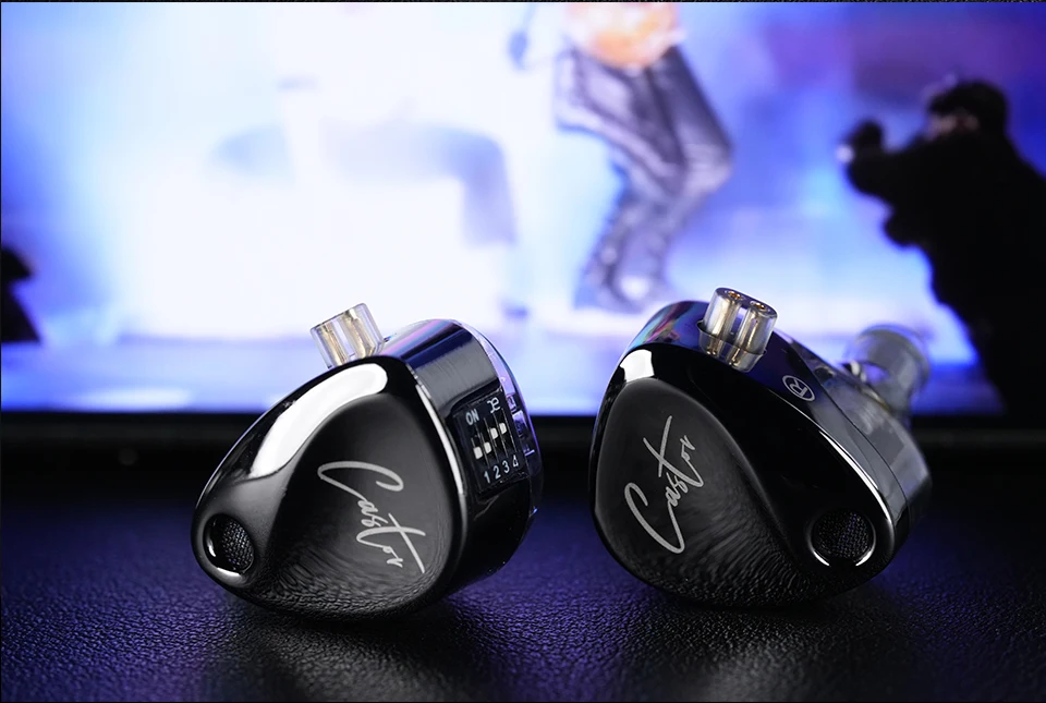 KZ Castor In Ear Wired Earphones HIFI Bass Tunable Balanced Armature Sport Headphones Monitor Metal Earbuds
