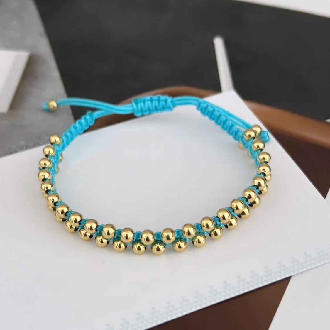 KKBEAD Handmade Braided Bracelets For Women Couple Jewelry Gift Gold Plated Beads Bracelet Free Shipping Pulseras Accessories