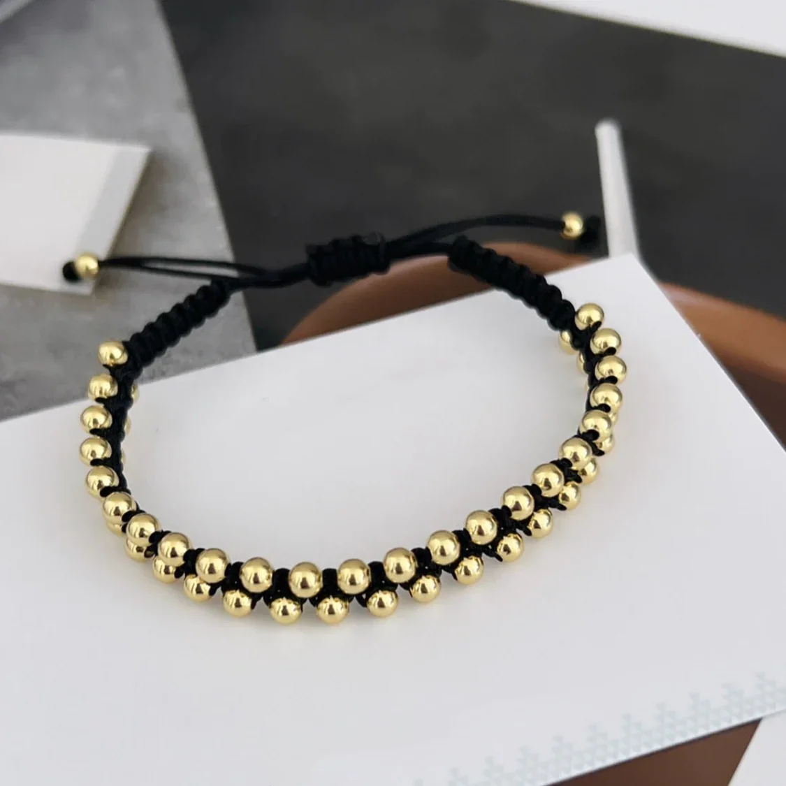 KKBEAD Handmade Braided Bracelets For Women Couple Jewelry Gift Gold Plated Beads Bracelet Free Shipping Pulseras Accessories