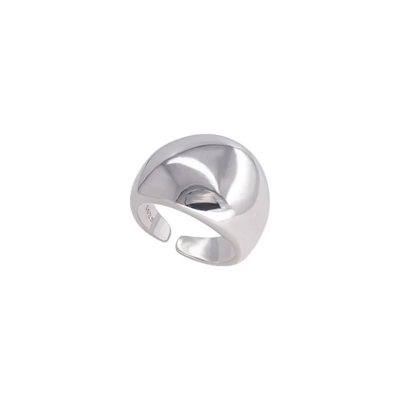 BF CLUB 925 Sterling Rings for Women Wide Ball Fashion Geometric Vintage Handmade Irregular Ring Party Gifts