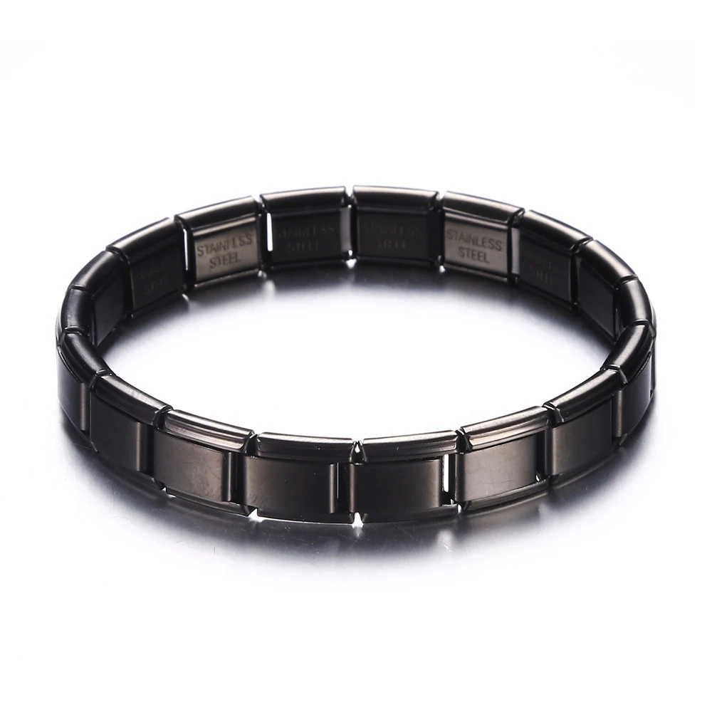 9 mm Wide Stainless Steel Bracelets Simple Trendy Style Daily Wear Silver-Color Charm Bracelet For Women On Party Unisex Style